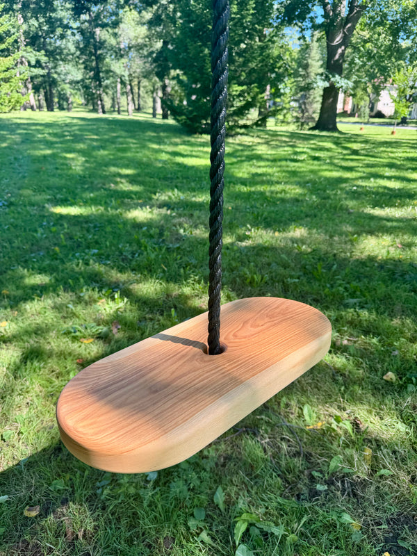 Tree Swing w/knotted climbing rope and hanging hardware