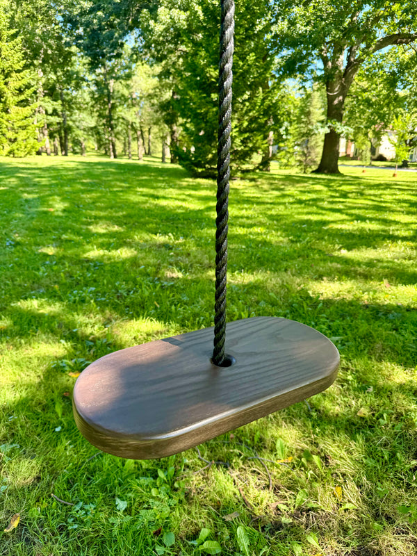 Tree Swing w/knotted climbing rope and hanging hardware