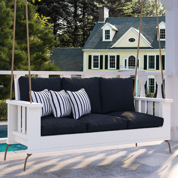 Amish Casual Rockford Daybed Swing Package with Included Cushions, Sofa, Pure White Paint