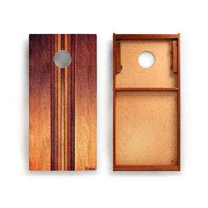 2ft x 4ft Graphic Wood Classic Cornhole Set | Natural Surf Beach Collection