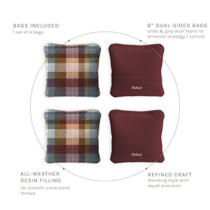 6-in Dual-Sided Cornhole Bags | Plaid Collection