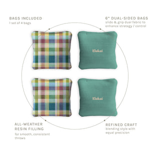 6-in Dual-Sided Cornhole Bags | Plaid Collection