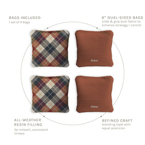 6-in Dual-Sided Cornhole Bags | Plaid Collection