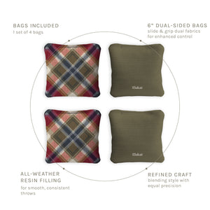6-in Dual-Sided Cornhole Bags | Plaid Collection