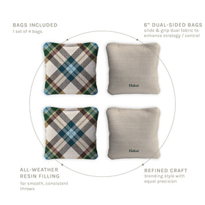 6-in Dual-Sided Cornhole Bags | Plaid Collection