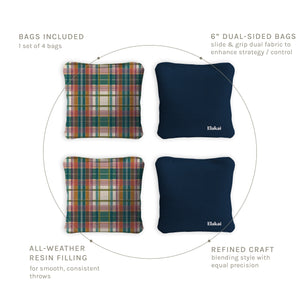 6-in Dual-Sided Cornhole Bags | Plaid Collection