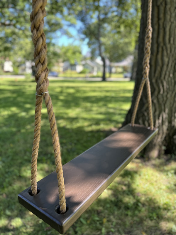 Walnut Stained Classic Bench Swing