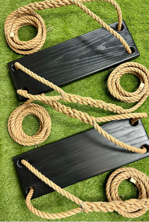 Black Stained Classic Bench Swing