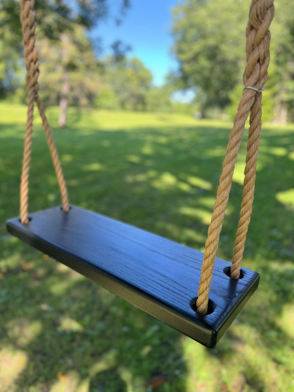 Black Stained Classic Bench Swing