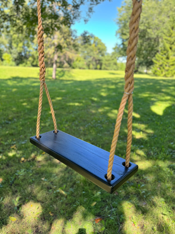 Black Stained Classic Bench Swing