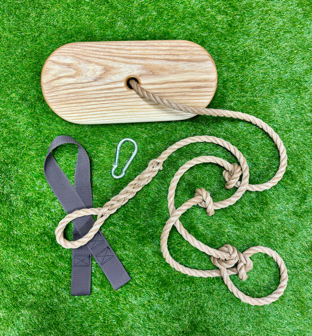 Tree Swing w/knotted climbing rope and hanging hardware – The Original ...