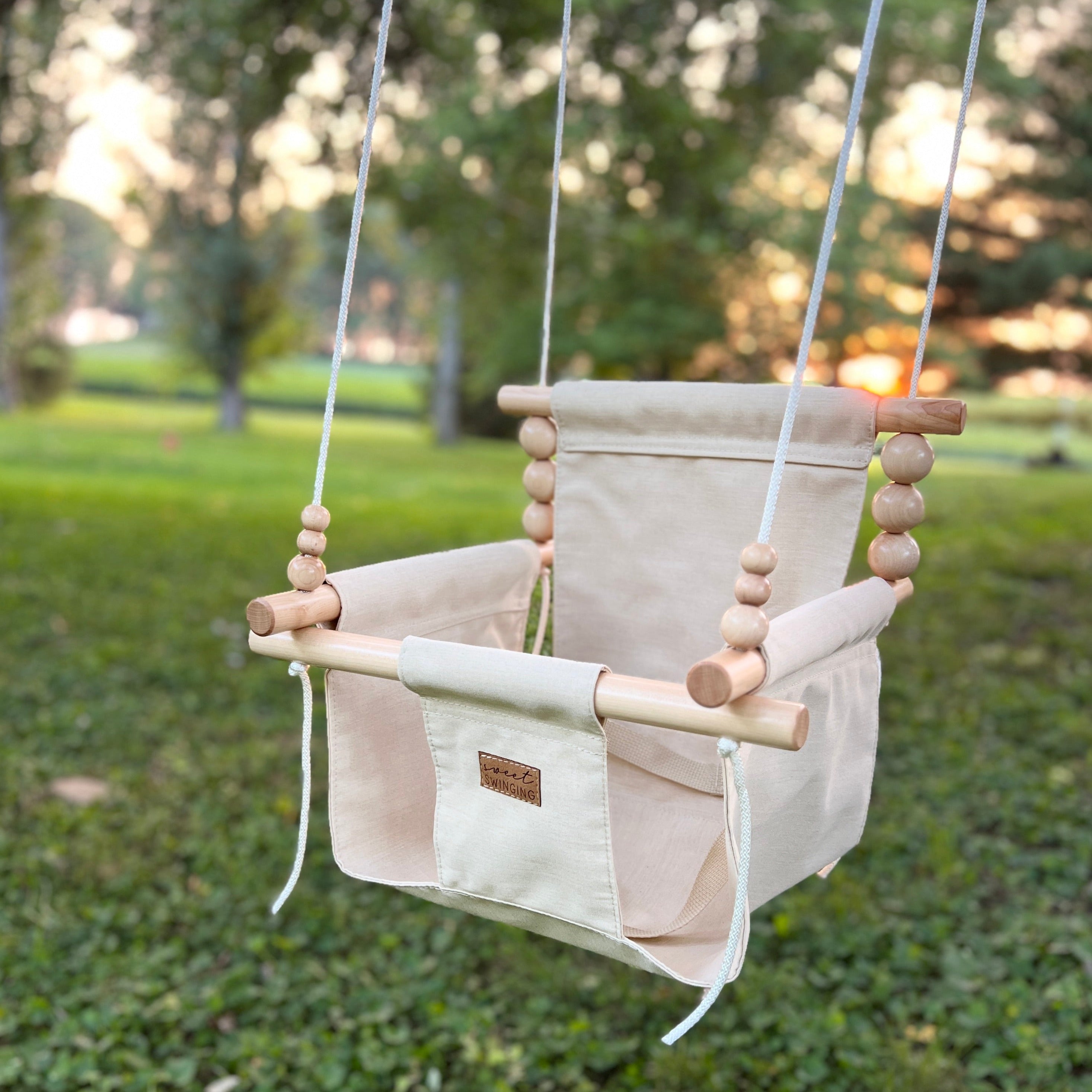 summer infant travel swing Sweet Swinging - Premium Outdoor Baby/Toddler Swing W/Pillow
