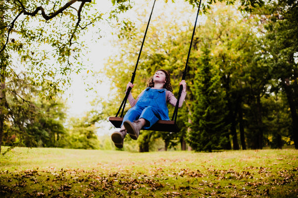 Walnut Stained Classic Bench Swing