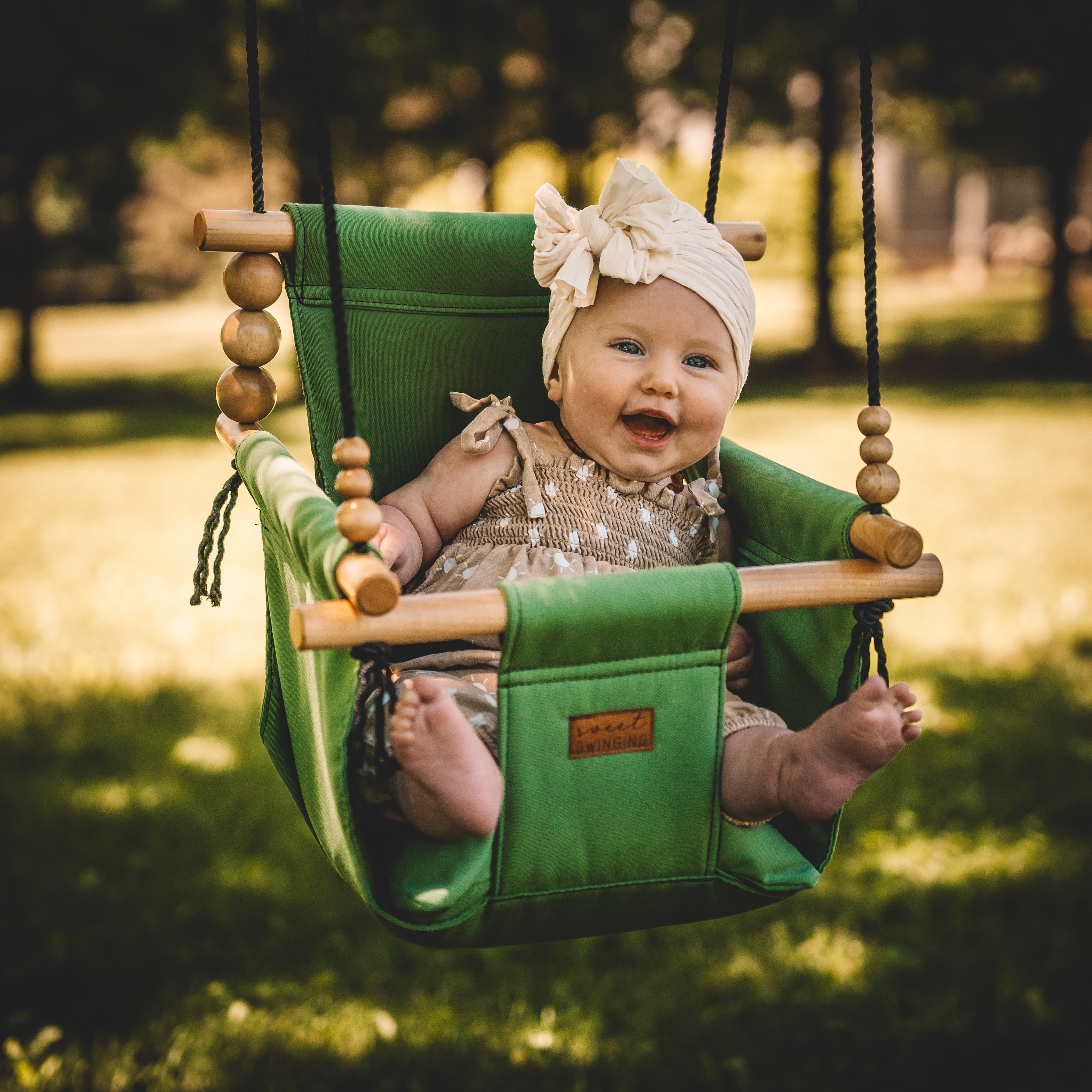 summer infant travel swing Sweet Swinging - Premium Outdoor Baby/Toddler Swing W/Pillow