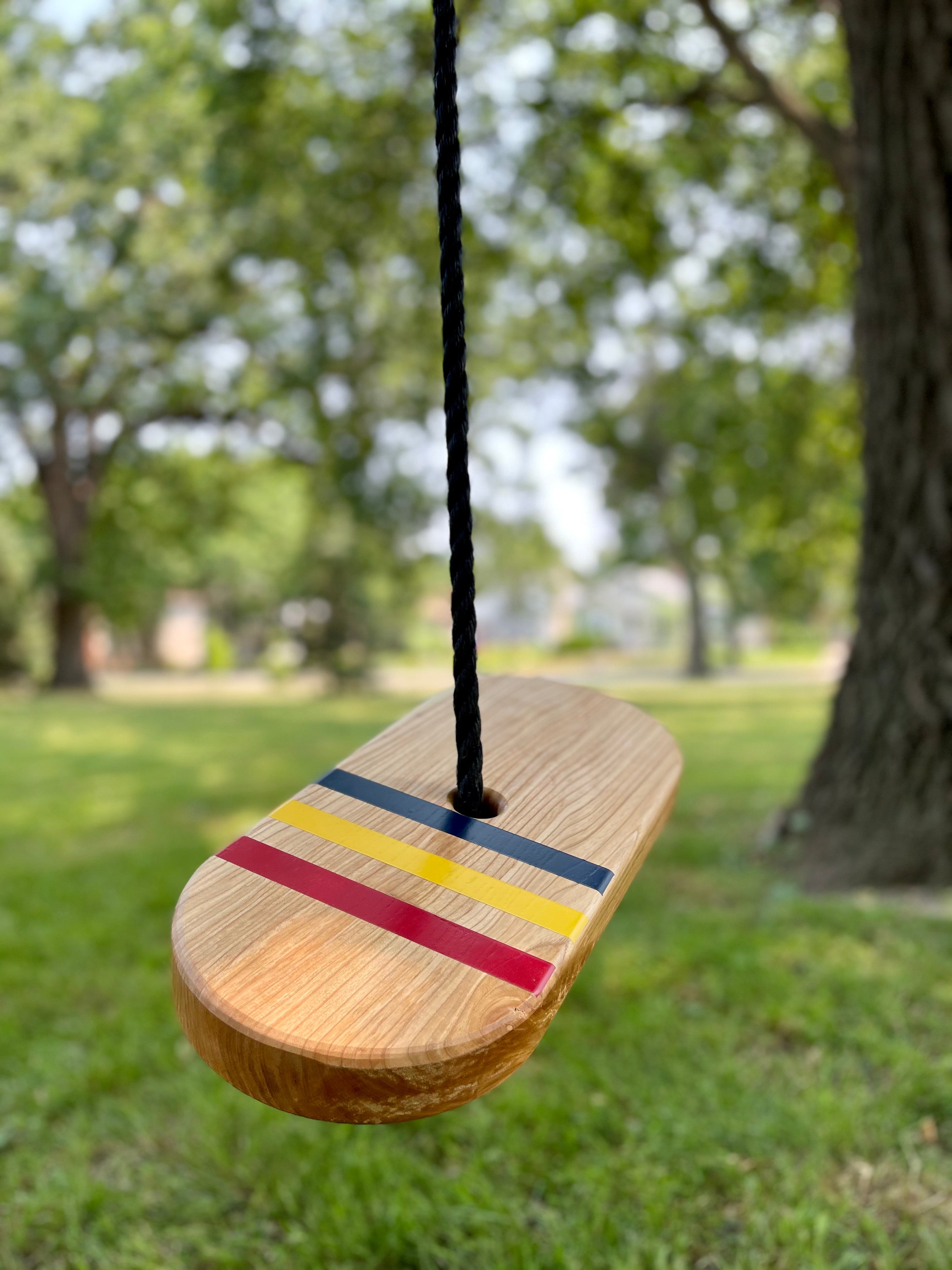 Painted Oval Tree Swing